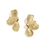 Stainless Steel Drop Earrings Flower Simple Daily Simple Series Women's jewelry