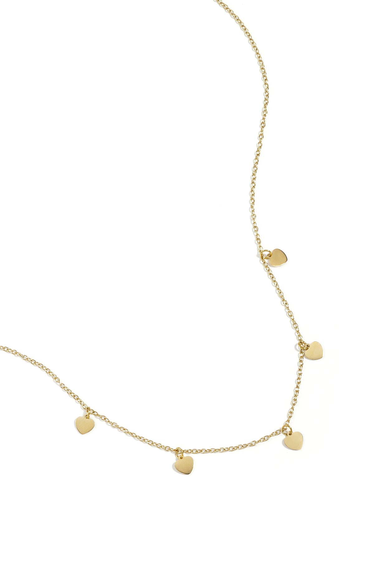 simple necklace with heart pendants