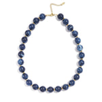 Bead necklace with gold beads 13.5mm