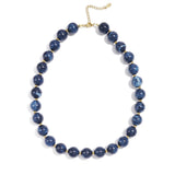 Bead necklace with gold beads 13.5mm