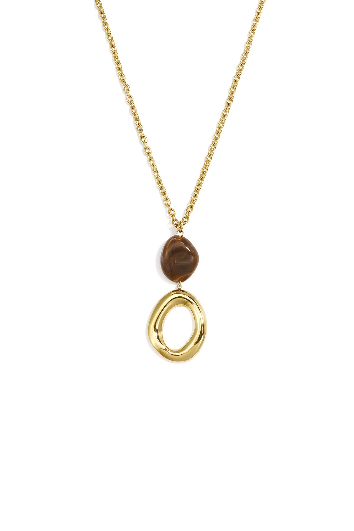 Stainless Steel Pendant necklaces Circle Casual Daily Simple Series Women's jewelry