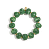 Elastic beaded bracelet with large beads