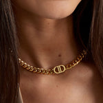 Necklace The Good Life Gold Color Stainless Steel