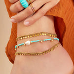 stainless steel anklet dots 
