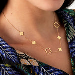 necklace different clovers