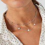 necklace double clover/balls