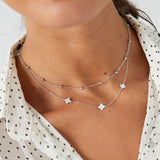 necklace double clover/balls