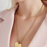 long necklace big heart