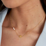 flower pearl necklace