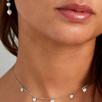 simple necklace with heart pendants