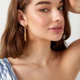 simple necklace with heart pendants