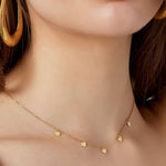 simple necklace with heart pendants