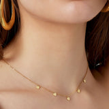 simple necklace with heart pendants