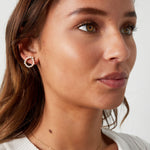 Simple necklace with round pendants - Silver Color color