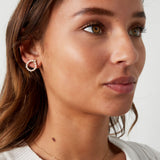 Simple necklace with round pendants - Silver Color color