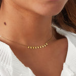 Simple necklace with round pendants - Silver Color color
