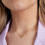 simple bow necklace