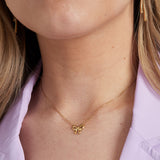 simple bow necklace