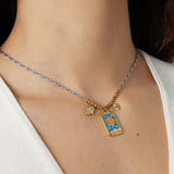 aurora necklace - blue &