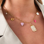 tiny moon charm necklace