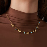necklace mix of Gold color and red
