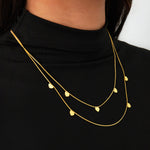 double heart necklace