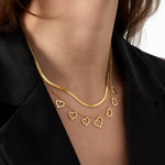 chunky heart necklace