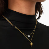Fish and pearl Necklace