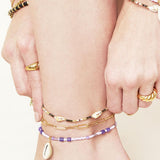 Anklet Plain Chain Silver Color Stainless Steel