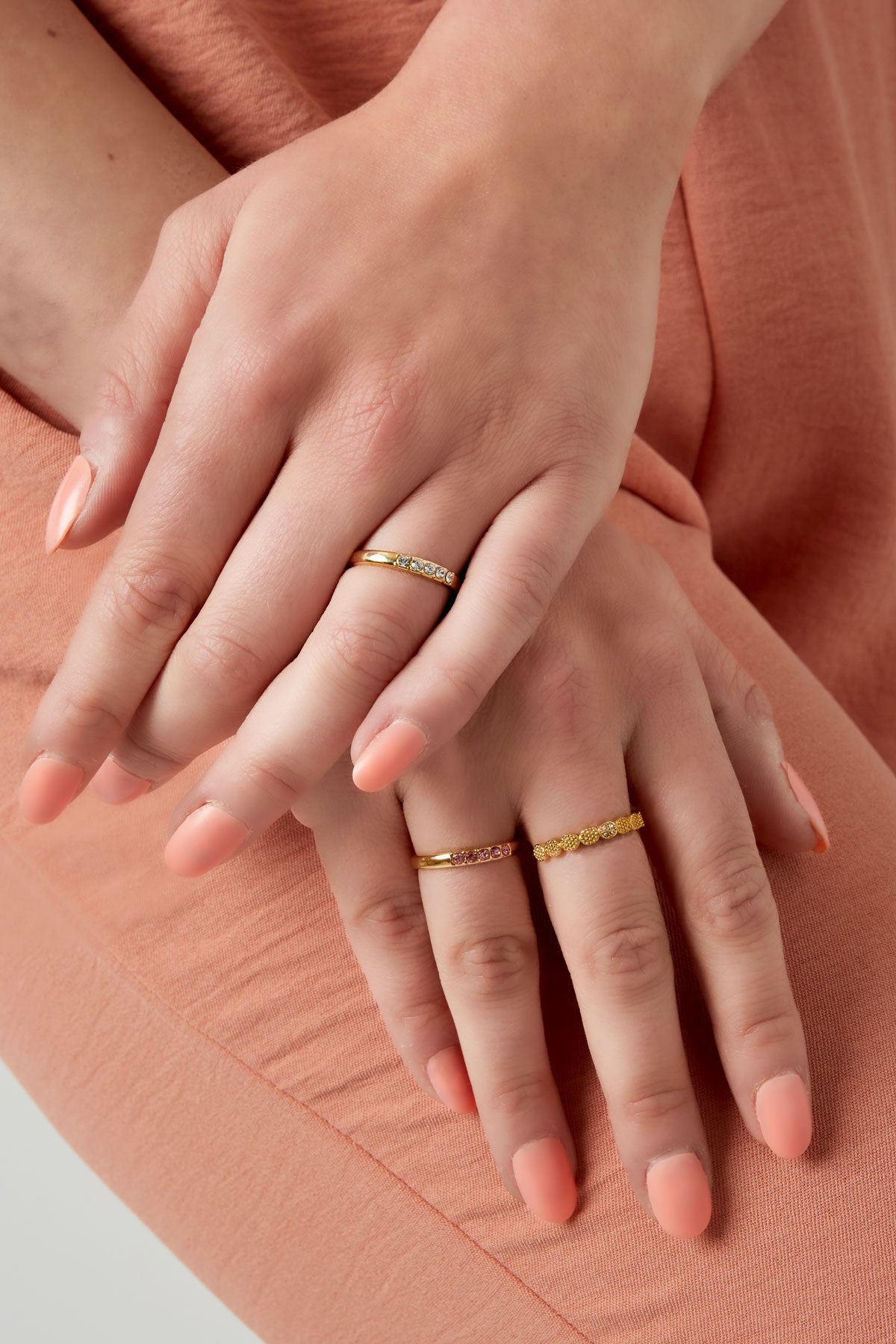Ring with stones - Stainless Steel