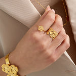 ring with cute flower