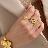 ring with cute flower
