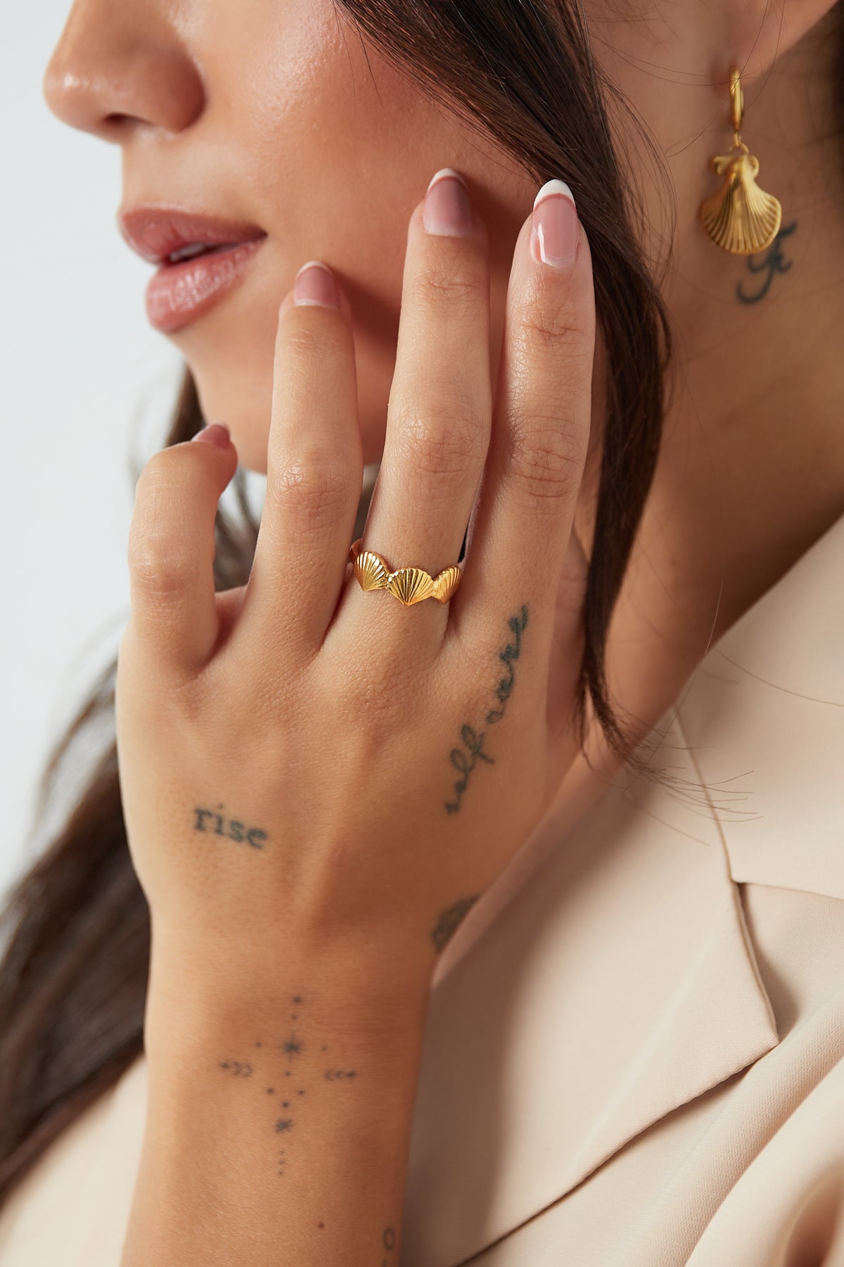 Ring sea shell lover - Silver Color color