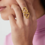 double heart ring