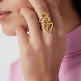 double heart ring