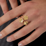 floral trio ring