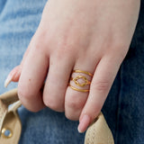 layered knot ring