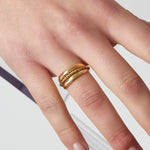 layered spiral ring