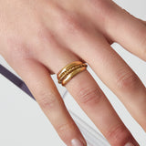 layered spiral ring