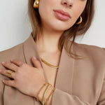 Bracelet Beady Gold Color Stainless Steel