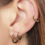 Earrings Set of Circles Copper