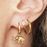 Earrings Little Hoops 1,6cm Gold Color Stainless Steel