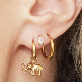 Earrings Little Hoops 1,6cm Gold Color Stainless Steel