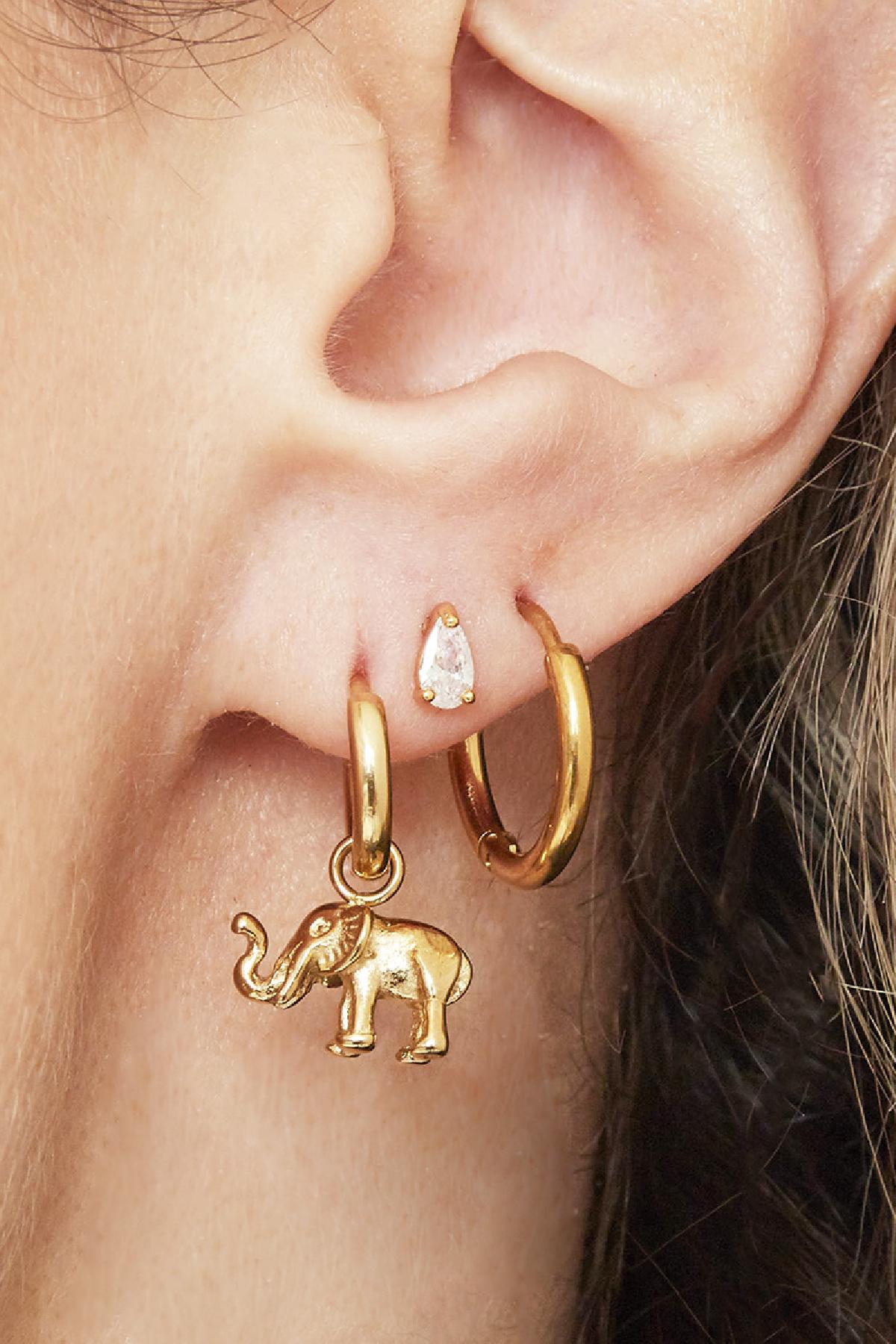 Earrings Little Hoops 1,6cm Gold Color Stainless Steel