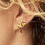 Bold Heart Stainless Steel Earrings