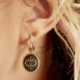 Earrings Triple Bullet Silver Color Stainless Steel