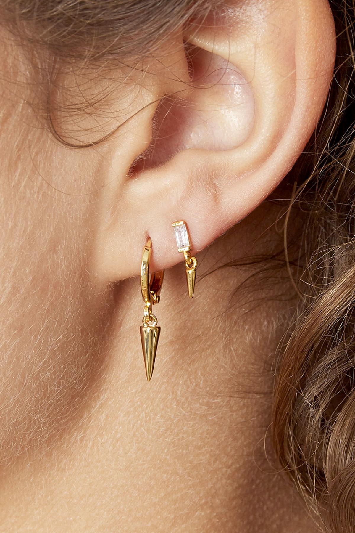 Earrings Little Cone Silver Color Copper