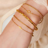 multi-layered stainless steel bracelet 
