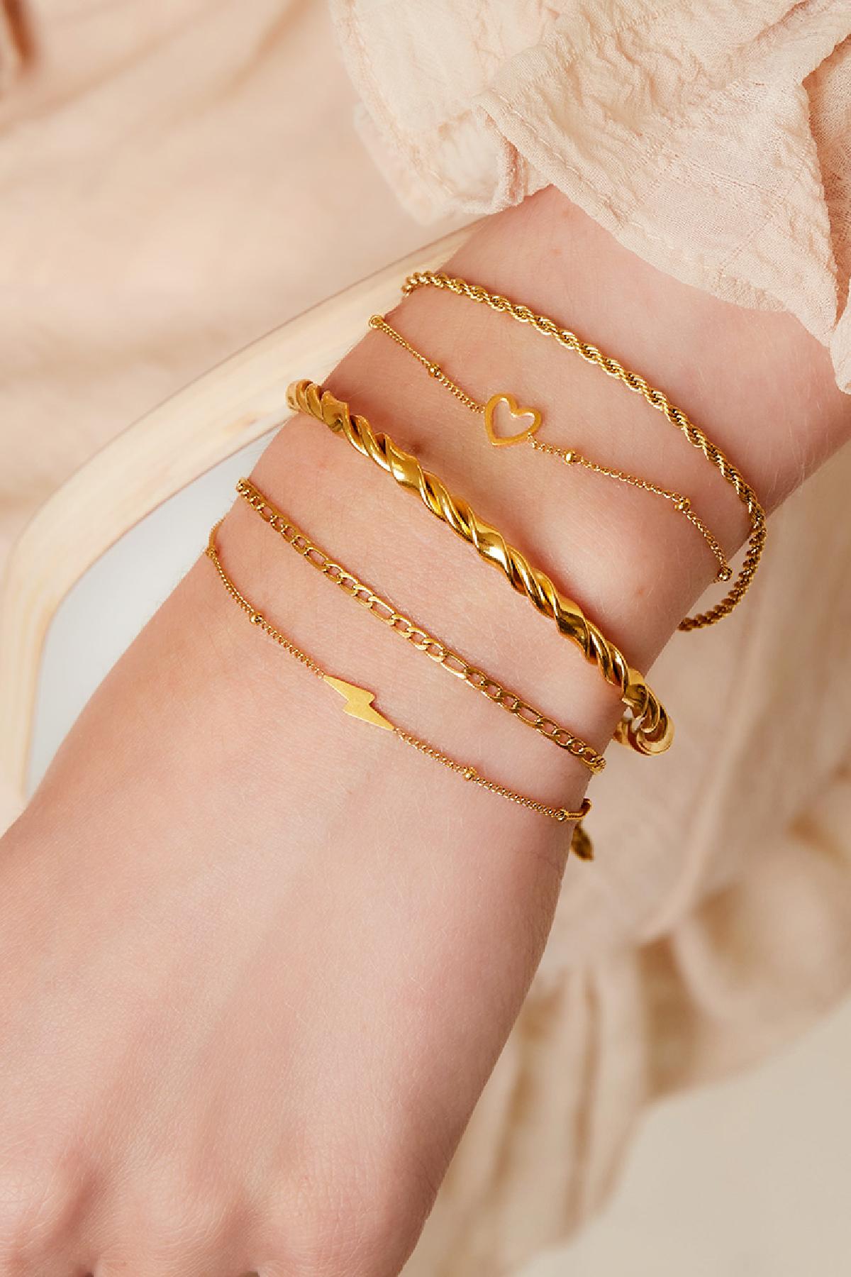multi-layered stainless steel bracelet 