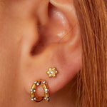 stainless steel earstuds flower 